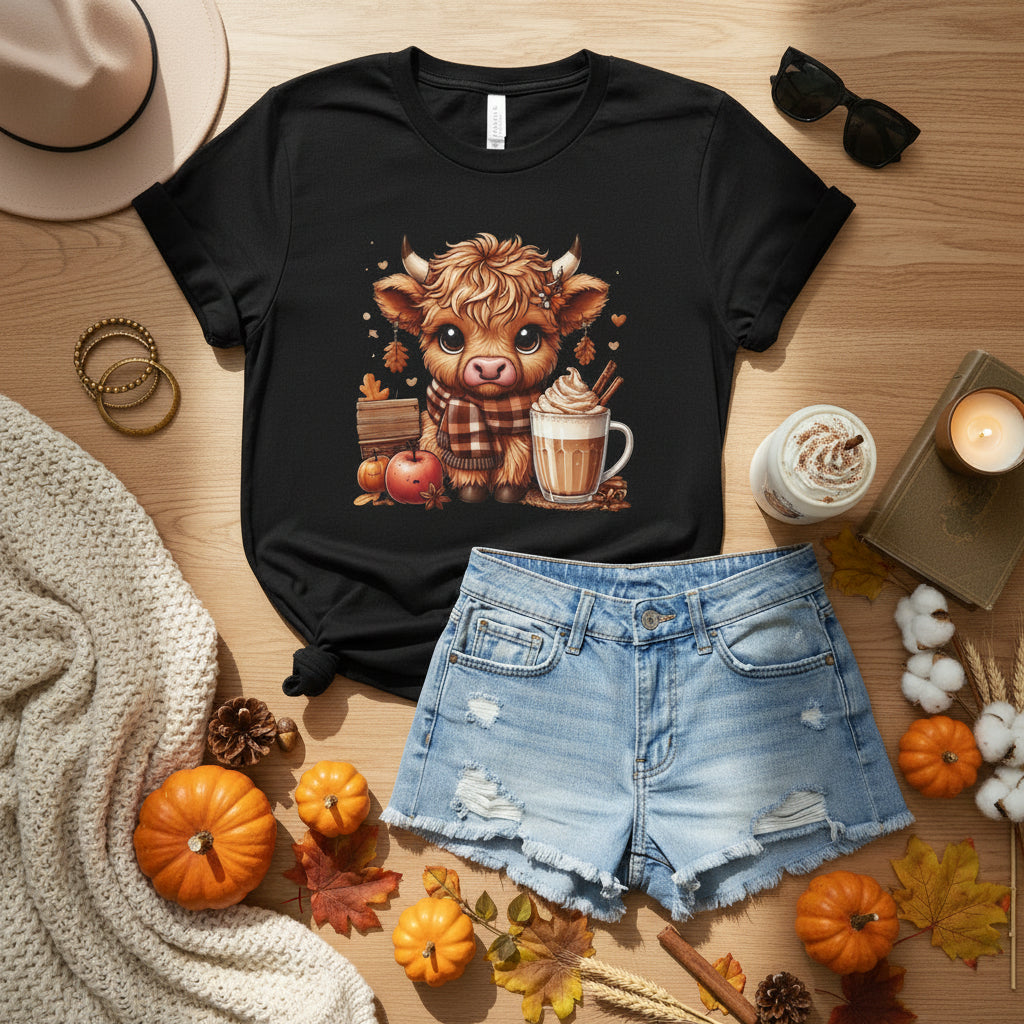 Fall Highland Cow T-Shirt